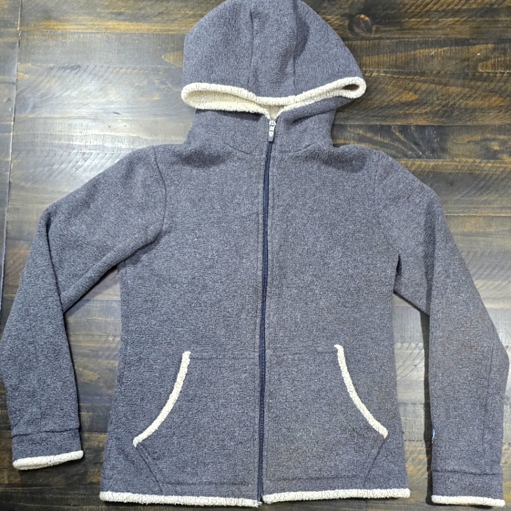 KUHL Womens Alpaca Fleece Hoodie Zip Up Gray Long Sleeve Pockets XS